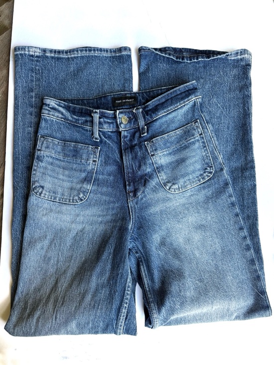 Free Assembly Denim - Free Assembly Medium Acid Wash Wide Leg High Rise Jeans